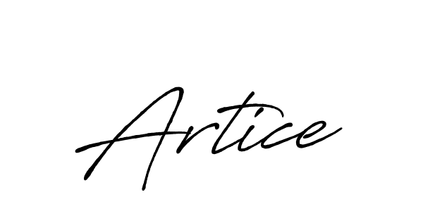 Create a beautiful signature design for name Artice. With this signature (Antro_Vectra_Bolder) fonts, you can make a handwritten signature for free. Artice signature style 7 images and pictures png