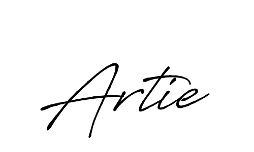 Make a beautiful signature design for name Artie. With this signature (Antro_Vectra_Bolder) style, you can create a handwritten signature for free. Artie signature style 7 images and pictures png