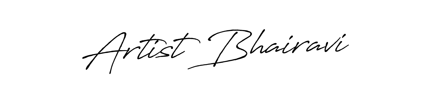 Antro_Vectra_Bolder is a professional signature style that is perfect for those who want to add a touch of class to their signature. It is also a great choice for those who want to make their signature more unique. Get Artist Bhairavi name to fancy signature for free. Artist Bhairavi signature style 7 images and pictures png