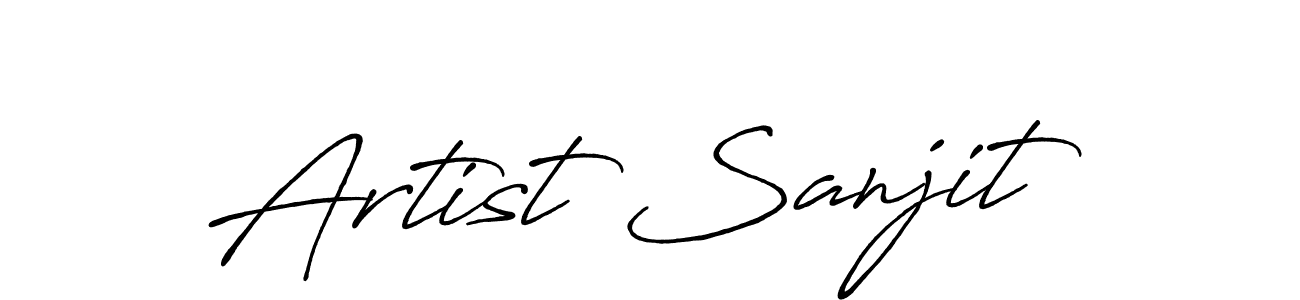 Use a signature maker to create a handwritten signature online. With this signature software, you can design (Antro_Vectra_Bolder) your own signature for name Artist Sanjit. Artist Sanjit signature style 7 images and pictures png