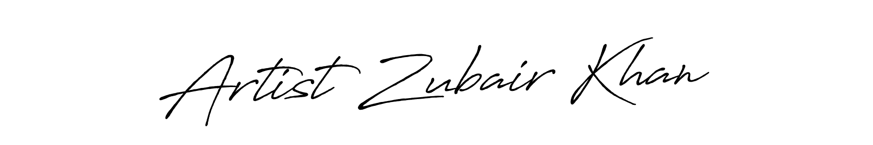 Artist Zubair Khan stylish signature style. Best Handwritten Sign (Antro_Vectra_Bolder) for my name. Handwritten Signature Collection Ideas for my name Artist Zubair Khan. Artist Zubair Khan signature style 7 images and pictures png