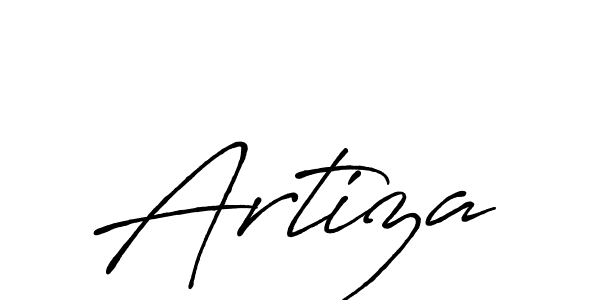 How to make Artiza name signature. Use Antro_Vectra_Bolder style for creating short signs online. This is the latest handwritten sign. Artiza signature style 7 images and pictures png
