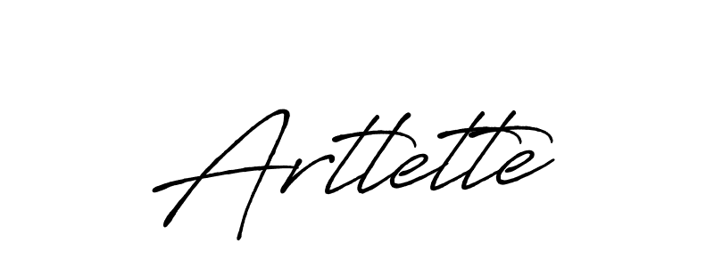 Make a beautiful signature design for name Artlette. With this signature (Antro_Vectra_Bolder) style, you can create a handwritten signature for free. Artlette signature style 7 images and pictures png