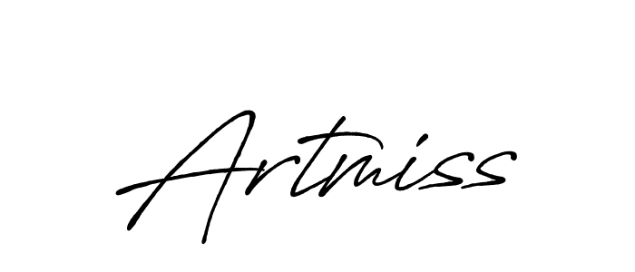Use a signature maker to create a handwritten signature online. With this signature software, you can design (Antro_Vectra_Bolder) your own signature for name Artmiss. Artmiss signature style 7 images and pictures png