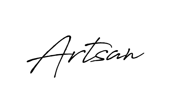 Use a signature maker to create a handwritten signature online. With this signature software, you can design (Antro_Vectra_Bolder) your own signature for name Artsan. Artsan signature style 7 images and pictures png