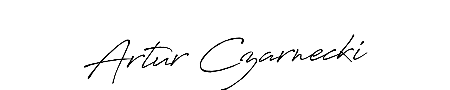 Create a beautiful signature design for name Artur Czarnecki. With this signature (Antro_Vectra_Bolder) fonts, you can make a handwritten signature for free. Artur Czarnecki signature style 7 images and pictures png