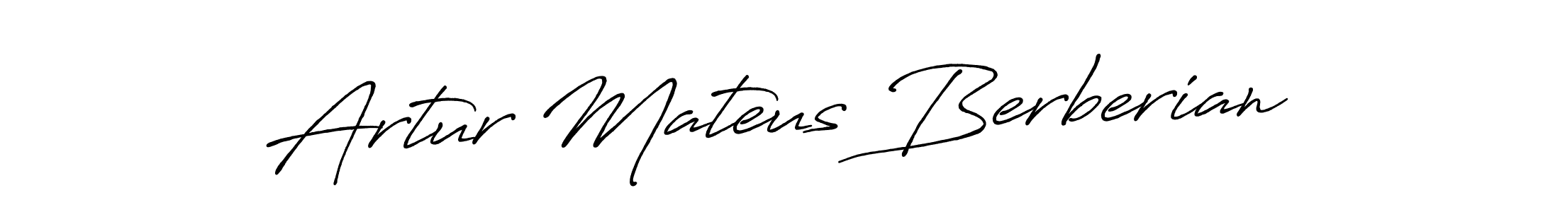 Design your own signature with our free online signature maker. With this signature software, you can create a handwritten (Antro_Vectra_Bolder) signature for name Artur Mateus Berberian. Artur Mateus Berberian signature style 7 images and pictures png