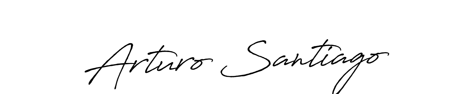 Arturo Santiago stylish signature style. Best Handwritten Sign (Antro_Vectra_Bolder) for my name. Handwritten Signature Collection Ideas for my name Arturo Santiago. Arturo Santiago signature style 7 images and pictures png