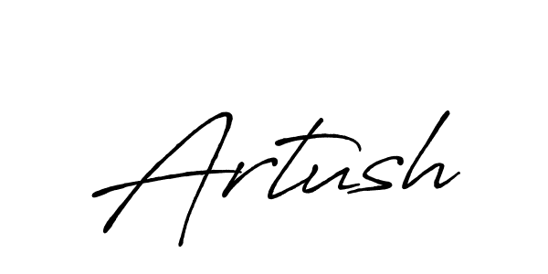 Use a signature maker to create a handwritten signature online. With this signature software, you can design (Antro_Vectra_Bolder) your own signature for name Artush. Artush signature style 7 images and pictures png