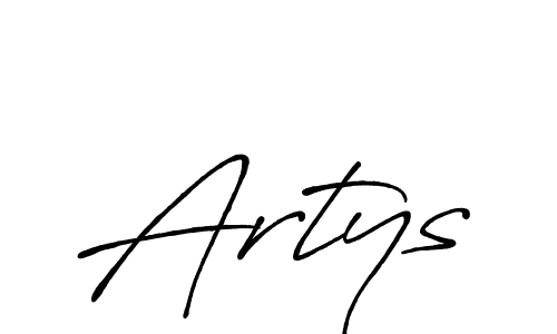 The best way (Antro_Vectra_Bolder) to make a short signature is to pick only two or three words in your name. The name Artys include a total of six letters. For converting this name. Artys signature style 7 images and pictures png