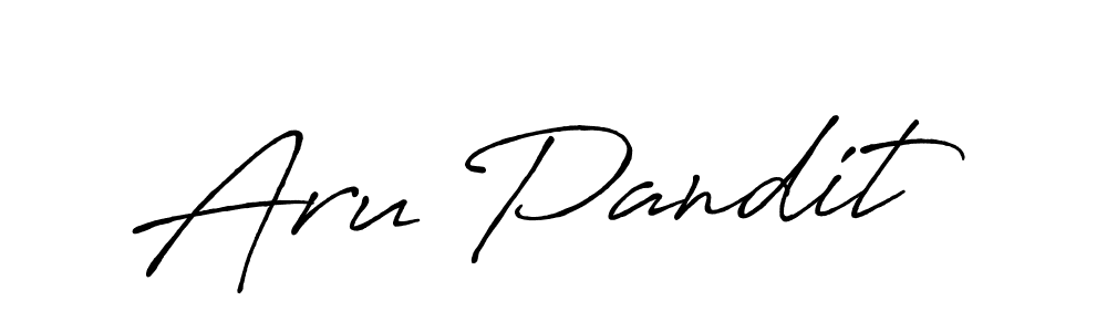 Design your own signature with our free online signature maker. With this signature software, you can create a handwritten (Antro_Vectra_Bolder) signature for name Aru Pandit. Aru Pandit signature style 7 images and pictures png