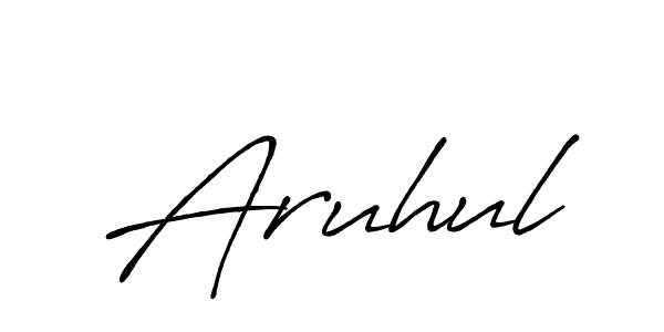 How to make Aruhul name signature. Use Antro_Vectra_Bolder style for creating short signs online. This is the latest handwritten sign. Aruhul signature style 7 images and pictures png