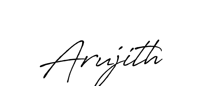 How to make Arujith name signature. Use Antro_Vectra_Bolder style for creating short signs online. This is the latest handwritten sign. Arujith signature style 7 images and pictures png