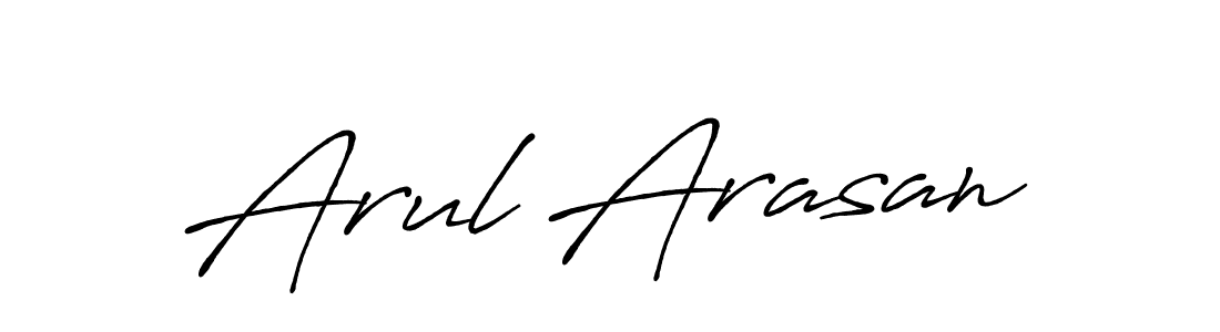 Create a beautiful signature design for name Arul Arasan. With this signature (Antro_Vectra_Bolder) fonts, you can make a handwritten signature for free. Arul Arasan signature style 7 images and pictures png