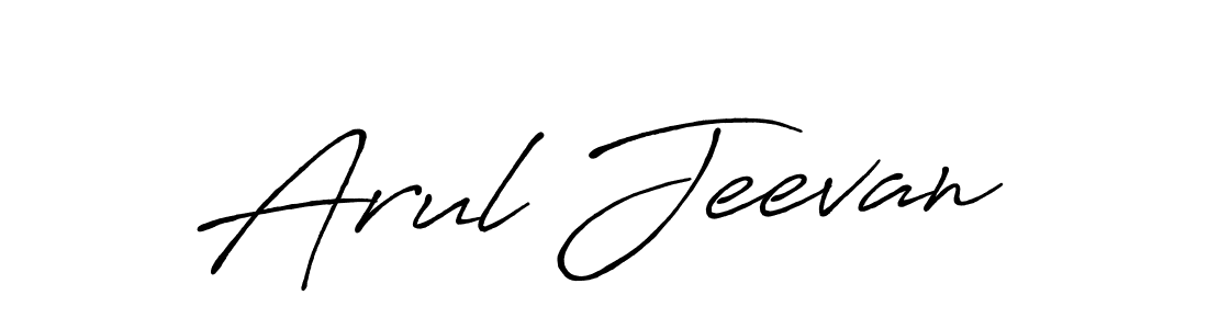 Also we have Arul Jeevan name is the best signature style. Create professional handwritten signature collection using Antro_Vectra_Bolder autograph style. Arul Jeevan signature style 7 images and pictures png