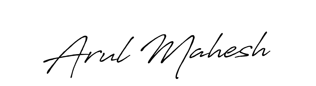 How to make Arul Mahesh name signature. Use Antro_Vectra_Bolder style for creating short signs online. This is the latest handwritten sign. Arul Mahesh signature style 7 images and pictures png