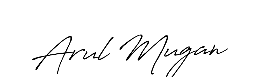 Also we have Arul Mugan name is the best signature style. Create professional handwritten signature collection using Antro_Vectra_Bolder autograph style. Arul Mugan signature style 7 images and pictures png