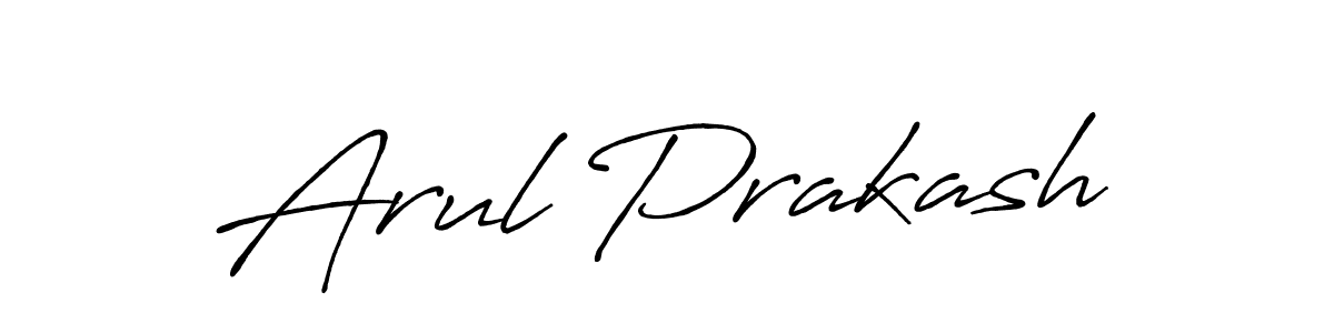 How to make Arul Prakash name signature. Use Antro_Vectra_Bolder style for creating short signs online. This is the latest handwritten sign. Arul Prakash signature style 7 images and pictures png