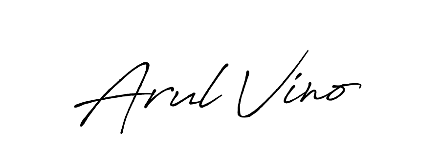 Create a beautiful signature design for name Arul Vino. With this signature (Antro_Vectra_Bolder) fonts, you can make a handwritten signature for free. Arul Vino signature style 7 images and pictures png