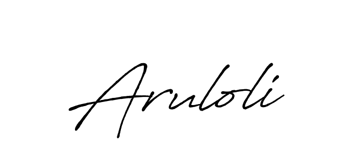 How to make Aruloli signature? Antro_Vectra_Bolder is a professional autograph style. Create handwritten signature for Aruloli name. Aruloli signature style 7 images and pictures png