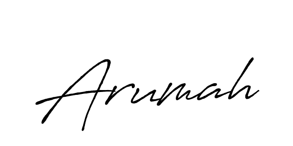 How to make Arumah name signature. Use Antro_Vectra_Bolder style for creating short signs online. This is the latest handwritten sign. Arumah signature style 7 images and pictures png