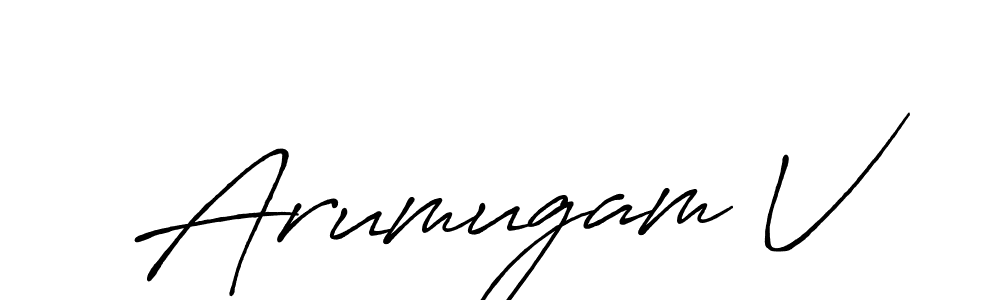 The best way (Antro_Vectra_Bolder) to make a short signature is to pick only two or three words in your name. The name Arumugam V include a total of six letters. For converting this name. Arumugam V signature style 7 images and pictures png