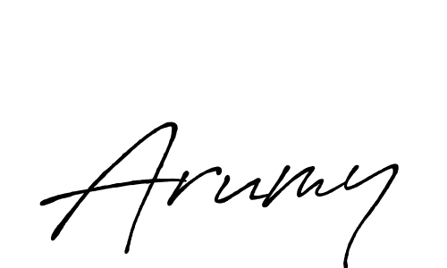 Create a beautiful signature design for name Arumy. With this signature (Antro_Vectra_Bolder) fonts, you can make a handwritten signature for free. Arumy signature style 7 images and pictures png