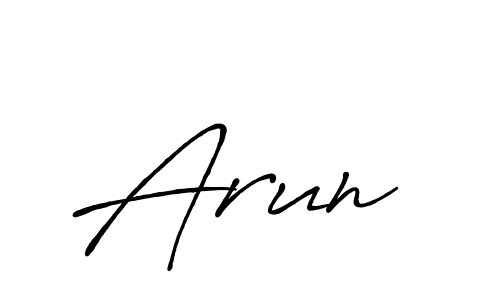 How to make Arun  name signature. Use Antro_Vectra_Bolder style for creating short signs online. This is the latest handwritten sign. Arun  signature style 7 images and pictures png