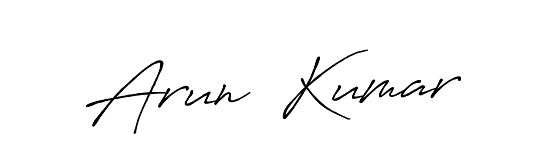 The best way (Antro_Vectra_Bolder) to make a short signature is to pick only two or three words in your name. The name Arun  Kumar include a total of six letters. For converting this name. Arun  Kumar signature style 7 images and pictures png