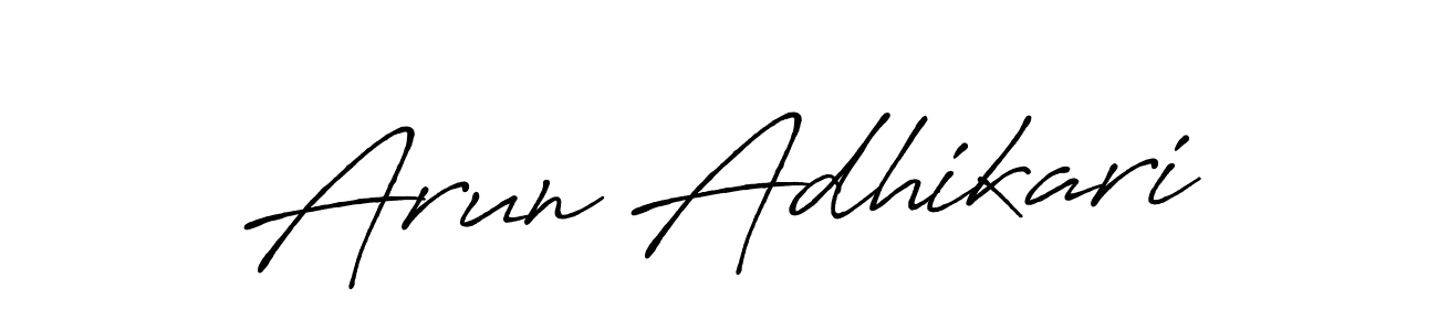Make a short Arun Adhikari signature style. Manage your documents anywhere anytime using Antro_Vectra_Bolder. Create and add eSignatures, submit forms, share and send files easily. Arun Adhikari signature style 7 images and pictures png