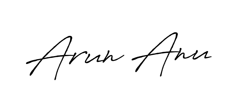 Use a signature maker to create a handwritten signature online. With this signature software, you can design (Antro_Vectra_Bolder) your own signature for name Arun Anu. Arun Anu signature style 7 images and pictures png