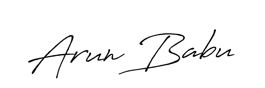 You should practise on your own different ways (Antro_Vectra_Bolder) to write your name (Arun Babu) in signature. don't let someone else do it for you. Arun Babu signature style 7 images and pictures png