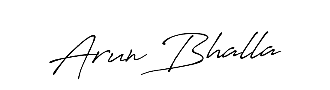 Also we have Arun Bhalla name is the best signature style. Create professional handwritten signature collection using Antro_Vectra_Bolder autograph style. Arun Bhalla signature style 7 images and pictures png