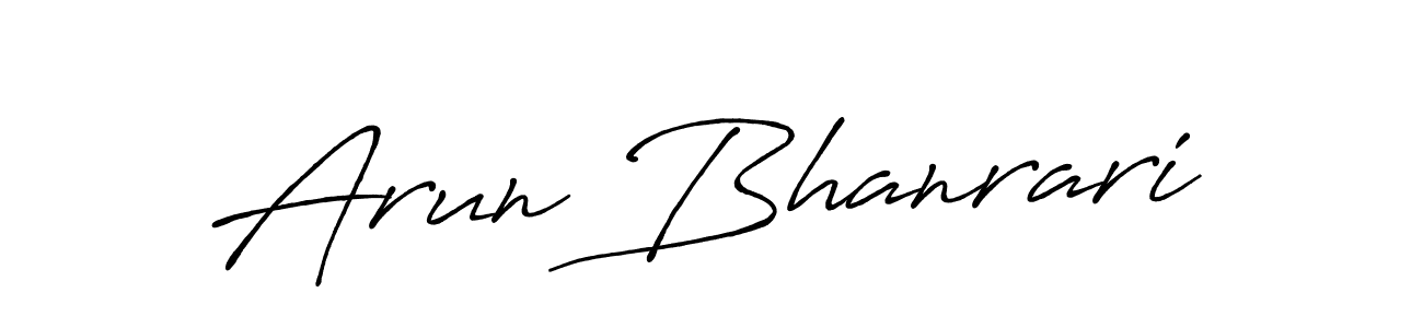 Here are the top 10 professional signature styles for the name Arun Bhanrari. These are the best autograph styles you can use for your name. Arun Bhanrari signature style 7 images and pictures png