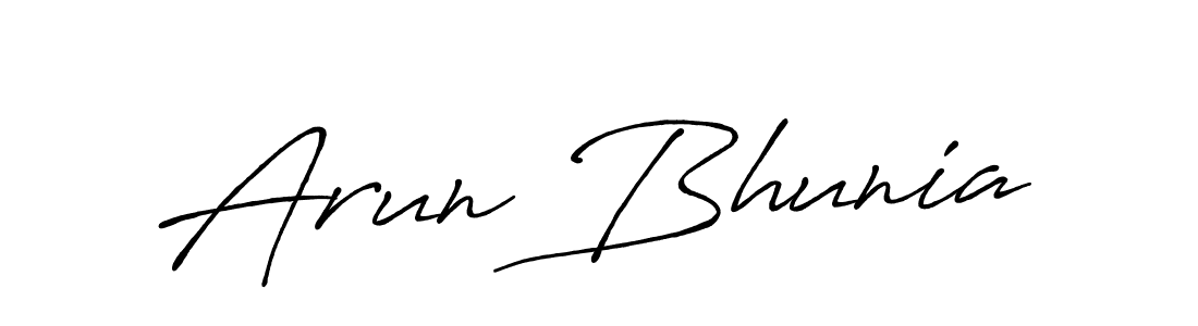 Make a short Arun Bhunia signature style. Manage your documents anywhere anytime using Antro_Vectra_Bolder. Create and add eSignatures, submit forms, share and send files easily. Arun Bhunia signature style 7 images and pictures png