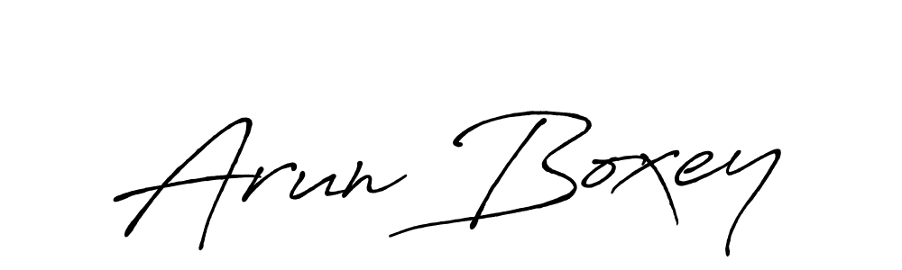 Arun Boxey stylish signature style. Best Handwritten Sign (Antro_Vectra_Bolder) for my name. Handwritten Signature Collection Ideas for my name Arun Boxey. Arun Boxey signature style 7 images and pictures png
