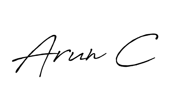 Design your own signature with our free online signature maker. With this signature software, you can create a handwritten (Antro_Vectra_Bolder) signature for name Arun C. Arun C signature style 7 images and pictures png