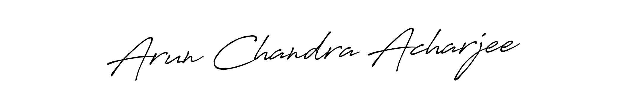 Create a beautiful signature design for name Arun Chandra Acharjee. With this signature (Antro_Vectra_Bolder) fonts, you can make a handwritten signature for free. Arun Chandra Acharjee signature style 7 images and pictures png