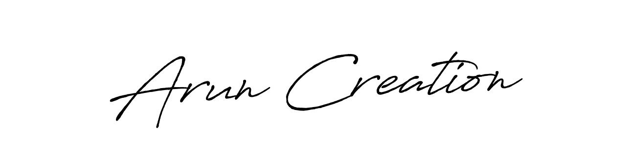 Once you've used our free online signature maker to create your best signature Antro_Vectra_Bolder style, it's time to enjoy all of the benefits that Arun Creation name signing documents. Arun Creation signature style 7 images and pictures png