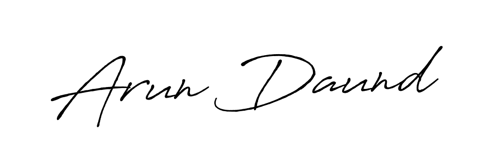 Similarly Antro_Vectra_Bolder is the best handwritten signature design. Signature creator online .You can use it as an online autograph creator for name Arun Daund. Arun Daund signature style 7 images and pictures png