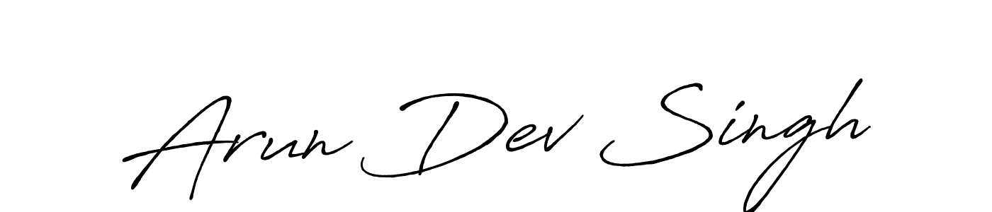 Also You can easily find your signature by using the search form. We will create Arun Dev Singh name handwritten signature images for you free of cost using Antro_Vectra_Bolder sign style. Arun Dev Singh signature style 7 images and pictures png