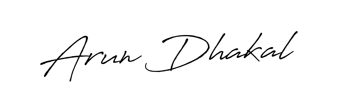 Make a beautiful signature design for name Arun Dhakal. With this signature (Antro_Vectra_Bolder) style, you can create a handwritten signature for free. Arun Dhakal signature style 7 images and pictures png