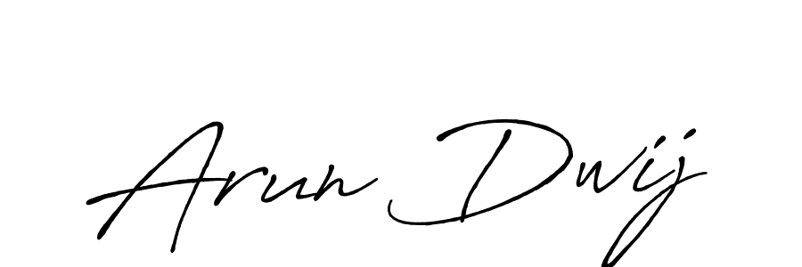 Arun Dwij stylish signature style. Best Handwritten Sign (Antro_Vectra_Bolder) for my name. Handwritten Signature Collection Ideas for my name Arun Dwij. Arun Dwij signature style 7 images and pictures png