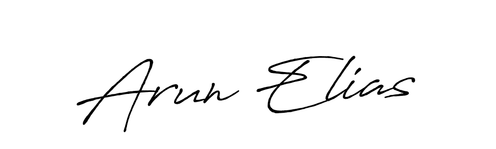 Create a beautiful signature design for name Arun Elias. With this signature (Antro_Vectra_Bolder) fonts, you can make a handwritten signature for free. Arun Elias signature style 7 images and pictures png