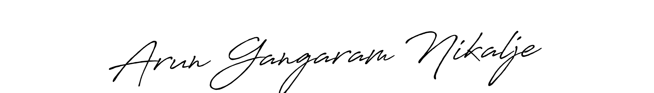 Also You can easily find your signature by using the search form. We will create Arun Gangaram Nikalje name handwritten signature images for you free of cost using Antro_Vectra_Bolder sign style. Arun Gangaram Nikalje signature style 7 images and pictures png