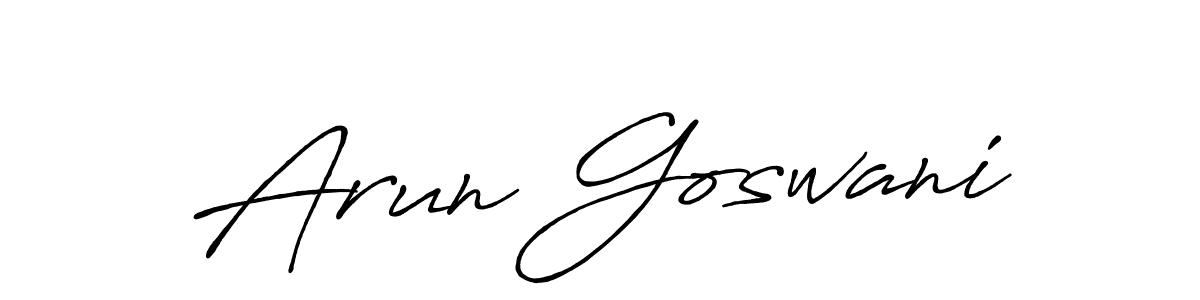 Best and Professional Signature Style for Arun Goswani. Antro_Vectra_Bolder Best Signature Style Collection. Arun Goswani signature style 7 images and pictures png