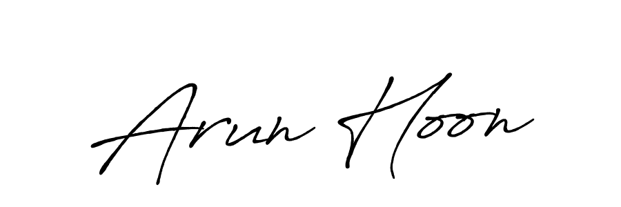 Also You can easily find your signature by using the search form. We will create Arun Hoon name handwritten signature images for you free of cost using Antro_Vectra_Bolder sign style. Arun Hoon signature style 7 images and pictures png