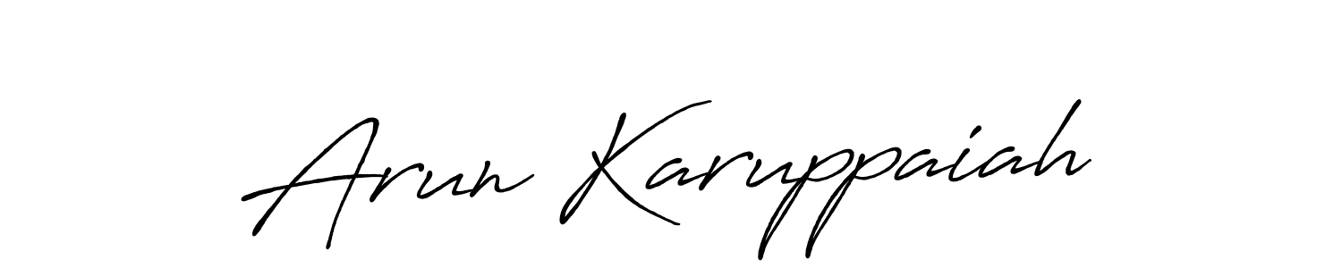 The best way (Antro_Vectra_Bolder) to make a short signature is to pick only two or three words in your name. The name Arun Karuppaiah include a total of six letters. For converting this name. Arun Karuppaiah signature style 7 images and pictures png