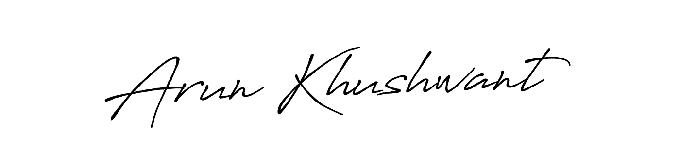 How to make Arun Khushwant name signature. Use Antro_Vectra_Bolder style for creating short signs online. This is the latest handwritten sign. Arun Khushwant signature style 7 images and pictures png