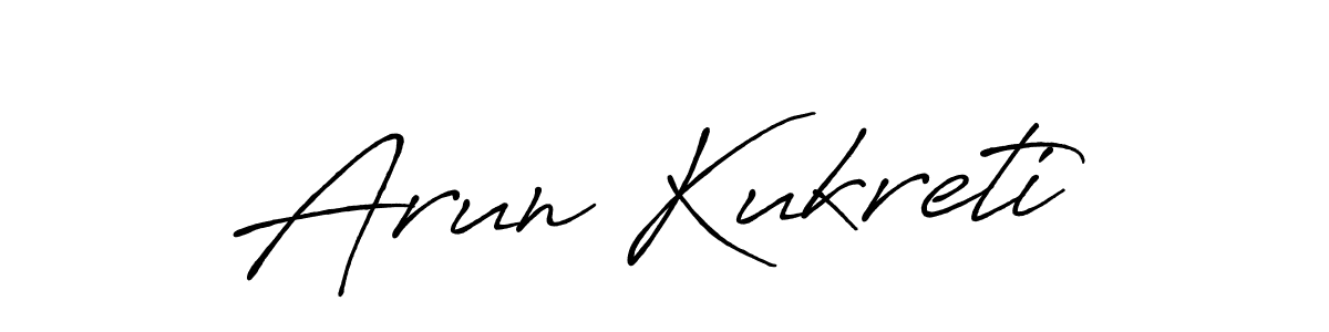 Make a beautiful signature design for name Arun Kukreti. With this signature (Antro_Vectra_Bolder) style, you can create a handwritten signature for free. Arun Kukreti signature style 7 images and pictures png